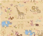 Zoo Animals Kokka Fabric Japan kawaii half yard Tela