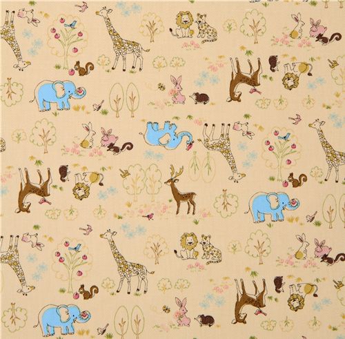 Kokka fabric zoo animals Kokka fabric zoo animals Kokka Stoff Tiere