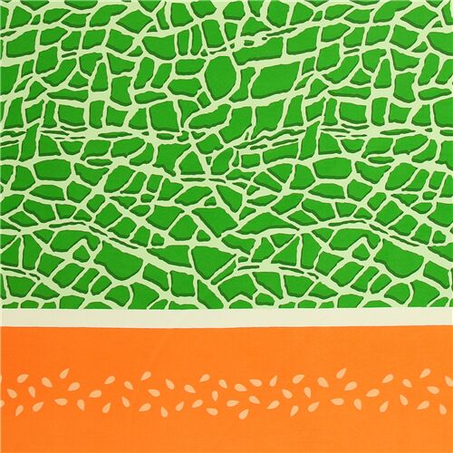 tela de fruta oxford doble borde naranja piel de meln verde Tela
