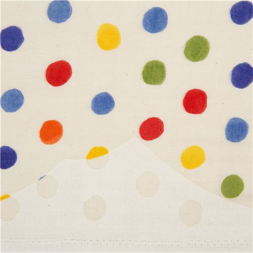 nani IRO Double Gauze Stoff mit Punkten & Schablone Japan 2