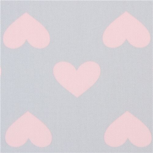 Pink Large Polka Dot Heats Fabric by Kokka Fabric