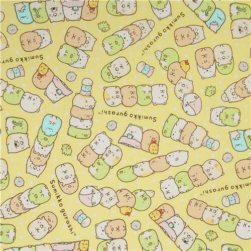 Sumikko Gurashi Rows and Stacks Fabric