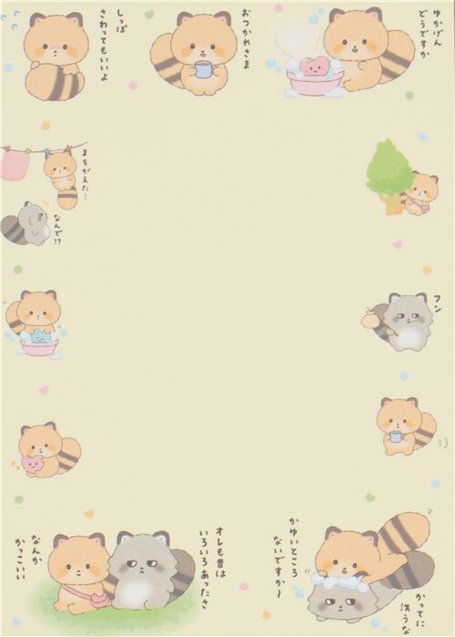 Kokoro Araiguma raccoon and bubble memo pad by San-X 3