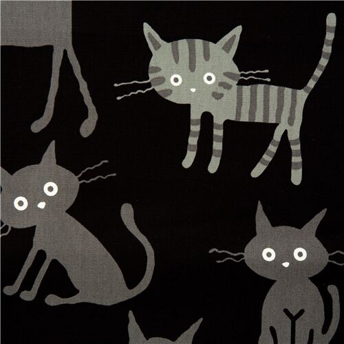 Cocoland Large Classic Black Cats Fabric