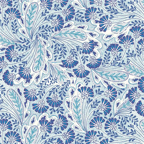 Chutes de tissu de (39 x 110 cm) - Tissu Liberty Fabrics avec des fleurs jacobiennes et motifs de fe 2