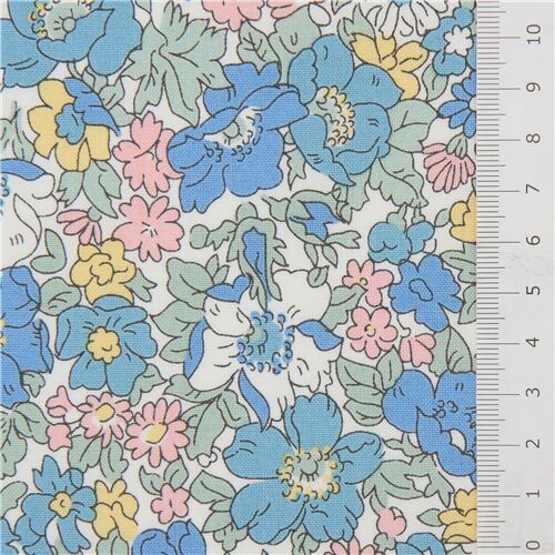 Resto de (41 x 110 cm) - Liberty Fabrics tela con jardín de flores de colores 2