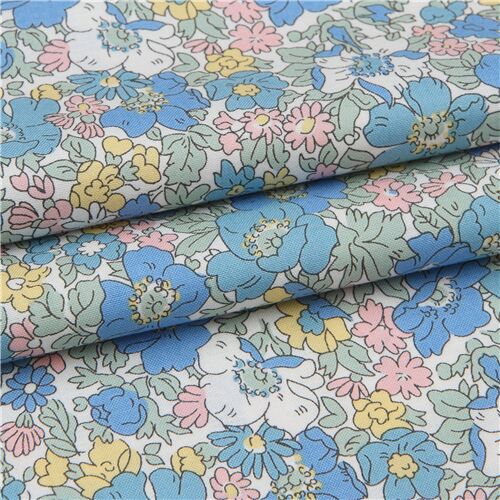 Resto de (41 x 110 cm) - Liberty Fabrics tela con jardín de flores de colores 4
