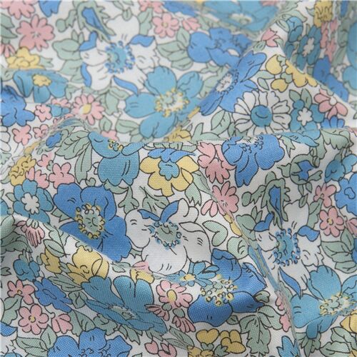 Resto de (41 x 110 cm) - Liberty Fabrics tela con jardín de flores de colores 5