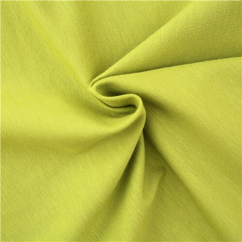 Tissu jersey uni vert citron clair Bonsai Tissu