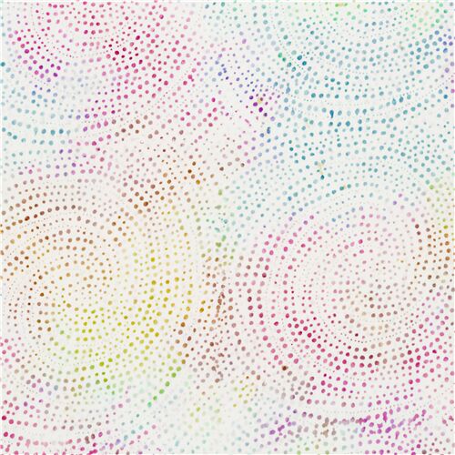 Regenbogen Batik-Stoff mit gepunkteten Spiralen Batik-Stil Stoff