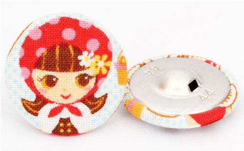 süsses Rotkäppchen Cosmo Knopf Stoffknopf Japan 2