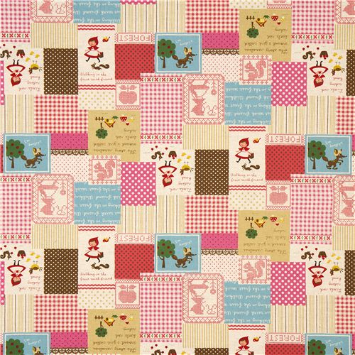 Little Red Riding Hood Fairy Tale Canvas Fabric Kokka 2