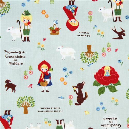 Little Red Riding Hood Push PIN X Kokka Fabric Japan 1