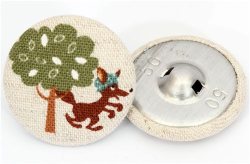 Little Red Riding Hood Wolf fabric button Japanese 2
