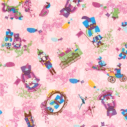 Tela oxford Little Twin Stars cascanueces ballet rosa de Sanrio Japón