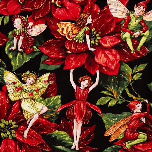 Michael Miller Christmas fabric Holiday Fairies 1