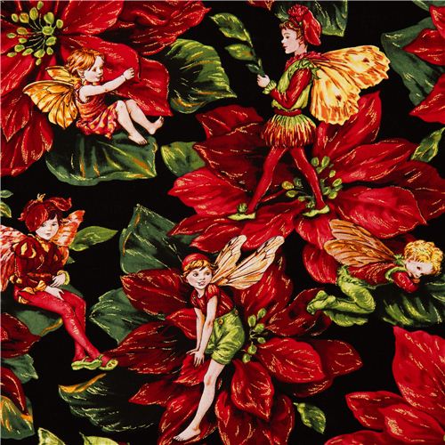 Michael Miller Christmas fabric Holiday Fairies 3