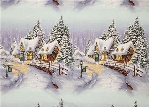 Michael Miller Christmas fabric Snowy Chateau 2