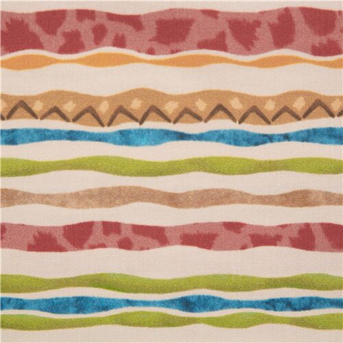 Fun Day Stripe bunt Tierfell Baumwollstoff Stoff