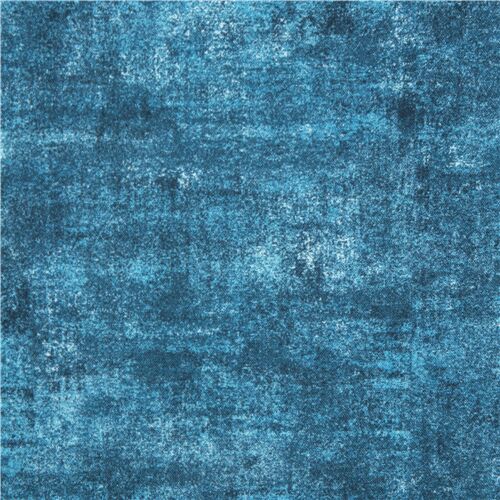 Blue Solid Textured Fresco Painting Fabric