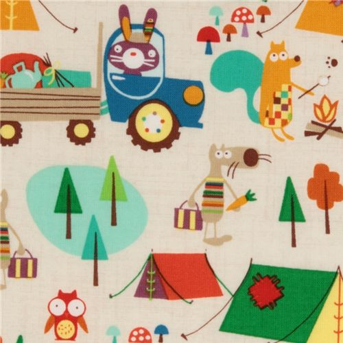 Michael Miller USA designer fabric Critter Camp child 1