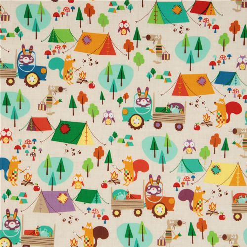 Michael Miller USA designer fabric Critter Camp child 2