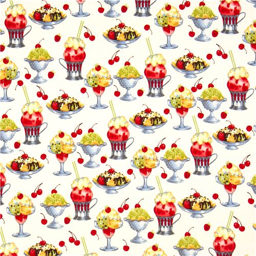 Michael Miller USA Designer Stoff bunte Fruchteisbecher 2