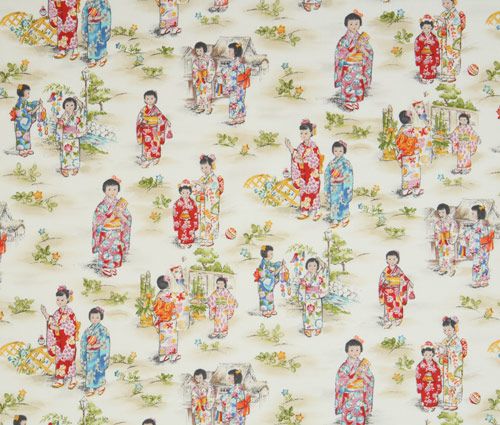 Michael Miller designer fabric Japanese Girls Kimono 3