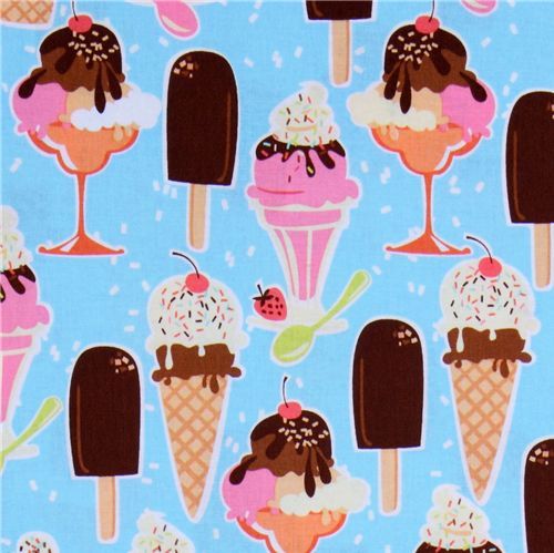 Michael Miller fabric Cool Treats ice cream cups Fabric