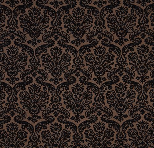 Michael Miller Stoff Dainty Damask braun-schwarz 2