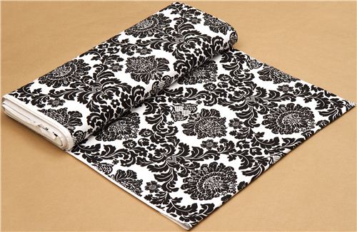 Michael Miller fabric Delovely Damask black-white 3