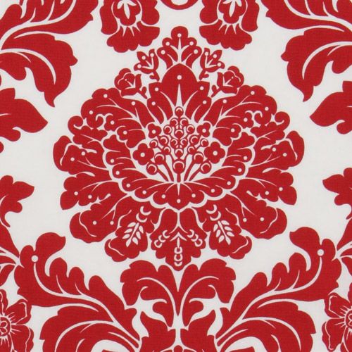 Michael Miller fabric Delovely Damask white-red 1