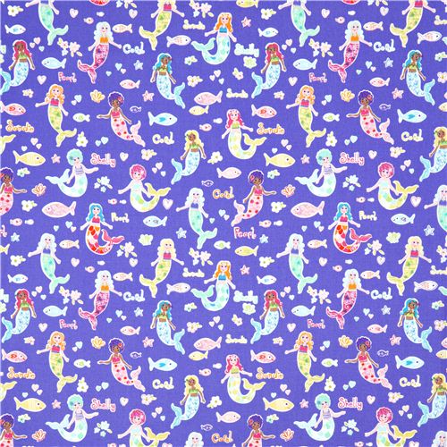Michael Miller fabric Mermaid Friends mermaid fish 2