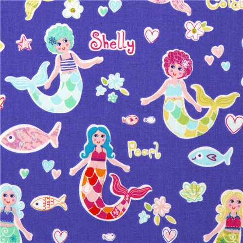 Michael Miller fabric Mermaid Friends mermaid fish 3