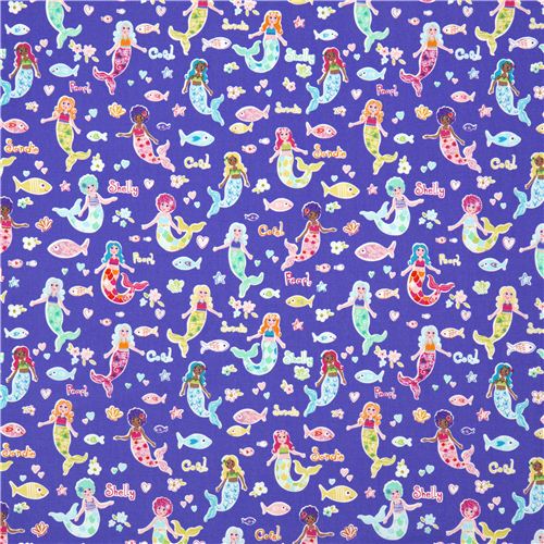 Michael Miller fabric Mermaid Friends mermaid fish 4