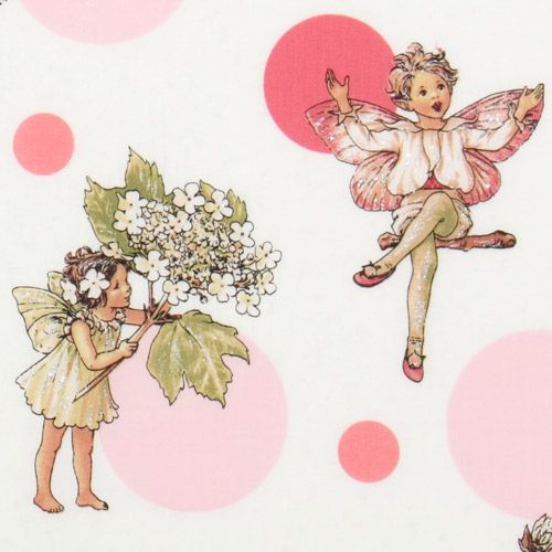 Michael Miller fabric Morning Dots pink flower fairy 1