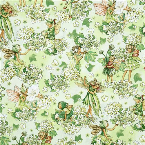 Michael Miller fabric Morning Fairy Garden flower fairy 2
