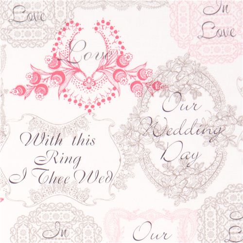 Michael Miller fabric Mr. & Mrs. wedding flowers 2
