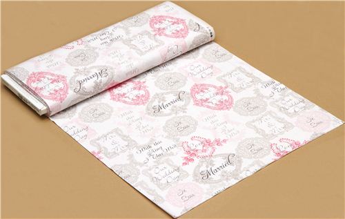 Michael Miller fabric Mr. & Mrs. wedding flowers 4