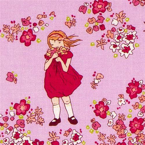 Michael Miller fabric Summer Gardens flower girl child 1