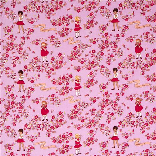Michael Miller fabric Summer Gardens flower girl child 2