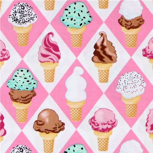 Michael Miller Stoff What's the Scoop Eiscreme 1