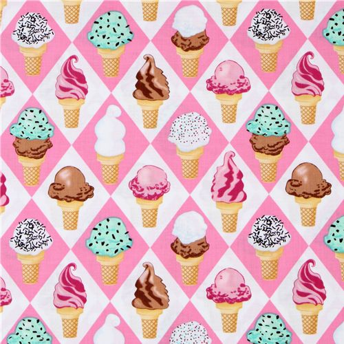 Michael Miller Stoff What's the Scoop Eiscreme 2