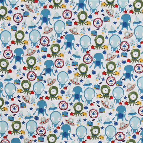 Michael Miller fabric aliens Galaxy Visa 2