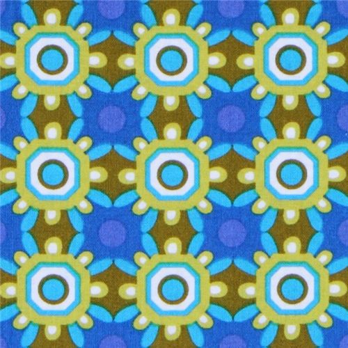 Michael Miller fabric blue Ground Cover plants 1