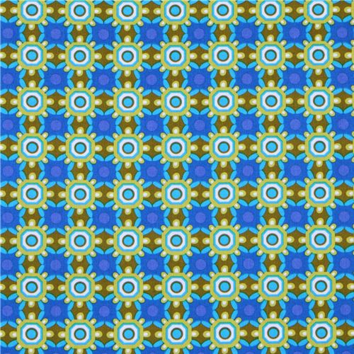 Michael Miller fabric blue Ground Cover plants 2