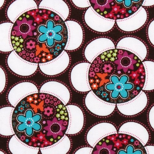 Michael Miller fabric colourful daisy flower Daisy Rose 1