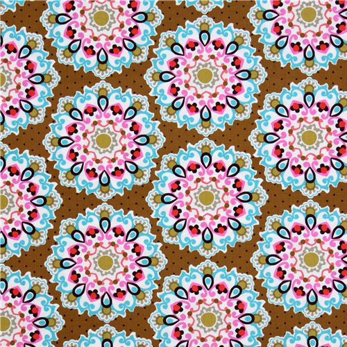 Michael Miller Stoff Toffee braun Emmaline Mandala 2