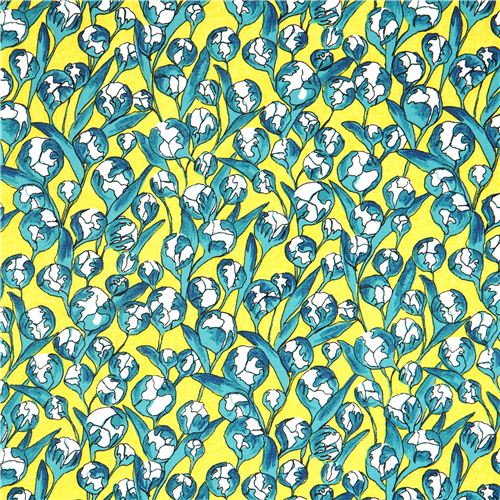 Michael Miller fabric with white flowers by Laura Gunn 2