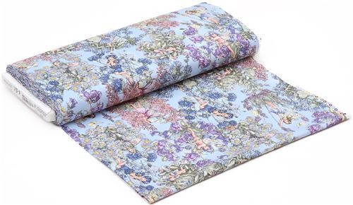 Rimanenza di (32 x 112 cm) - Tessuto Michael Miller Periwinkle Fairies fate blu 6